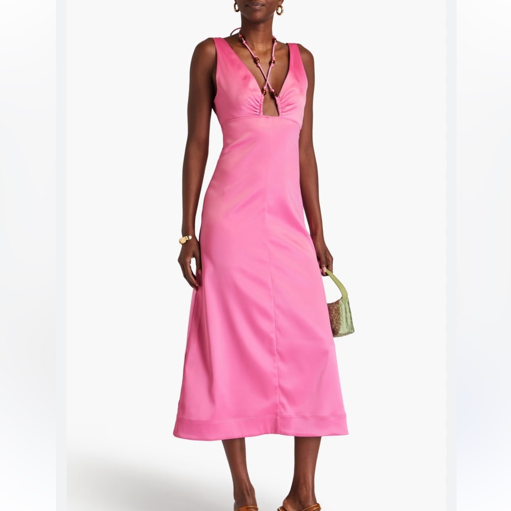NWT GANNI Beaded Satin Dress